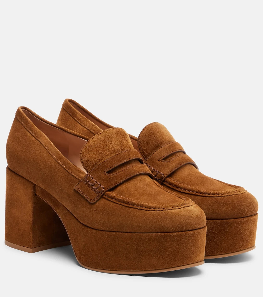 Gianvito Rossi - Jenna suede loafer pumps