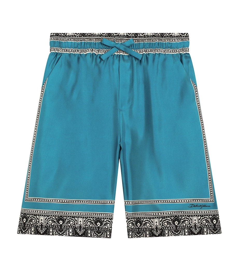 Dolce & Gabbana Kids Silk Bandana Print Shorts (8-12+ Years)