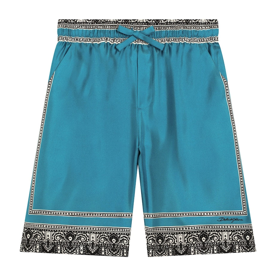 Dolce & Gabbana Kids Silk Bandana Print Shorts (8-12+ Years)