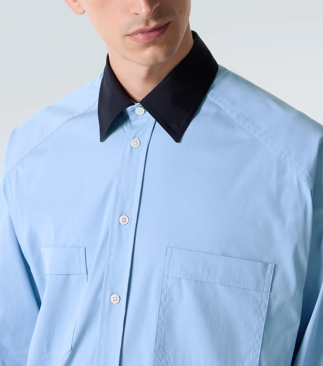 Plan C - Cotton-blend poplin shirt