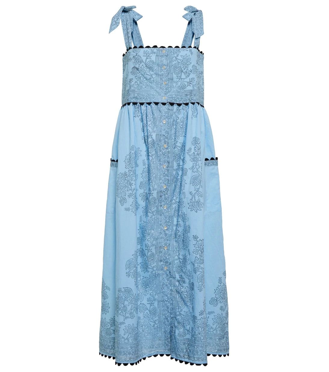 Juliet Dunn - Floral printed cotton midi dress