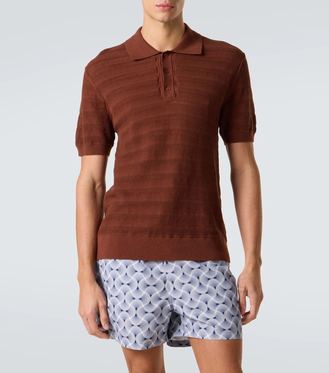 Frescobol Carioca - Vidal knit cotton polo shirt