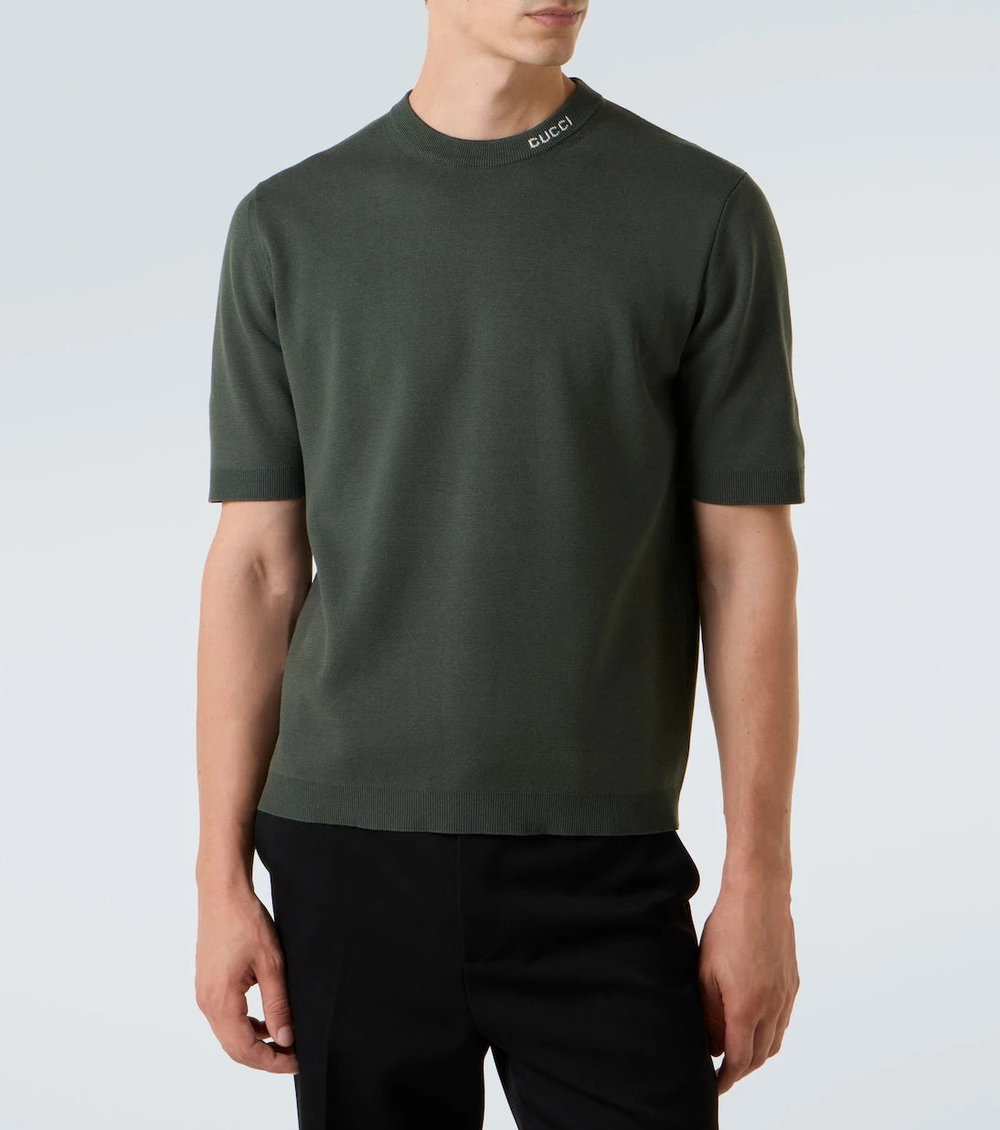 Gucci - Logo silk and cotton T-shirt