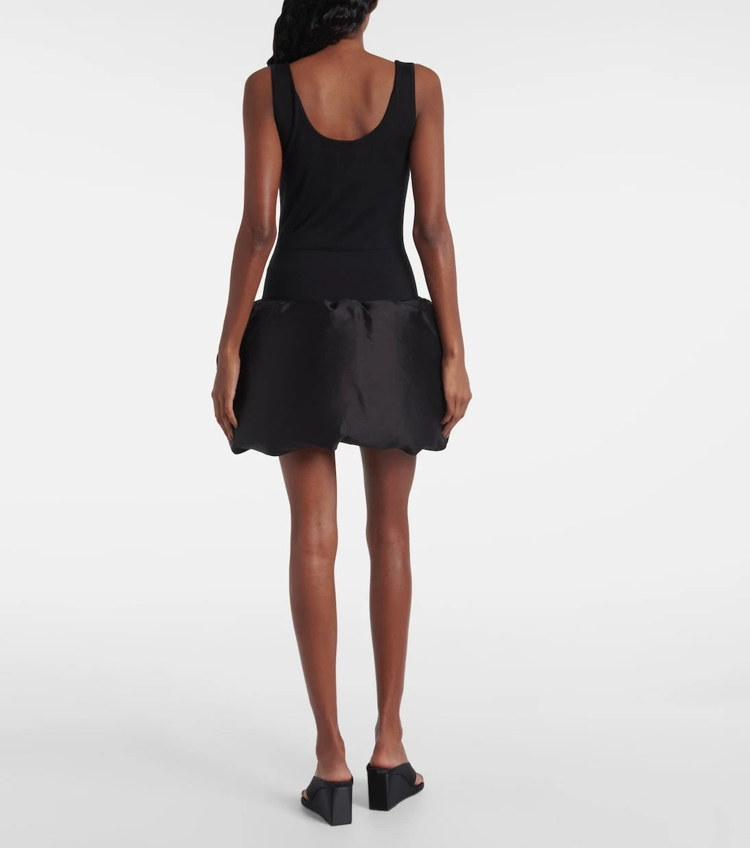 Alaïa - Down-paneled wool-blend minidress
