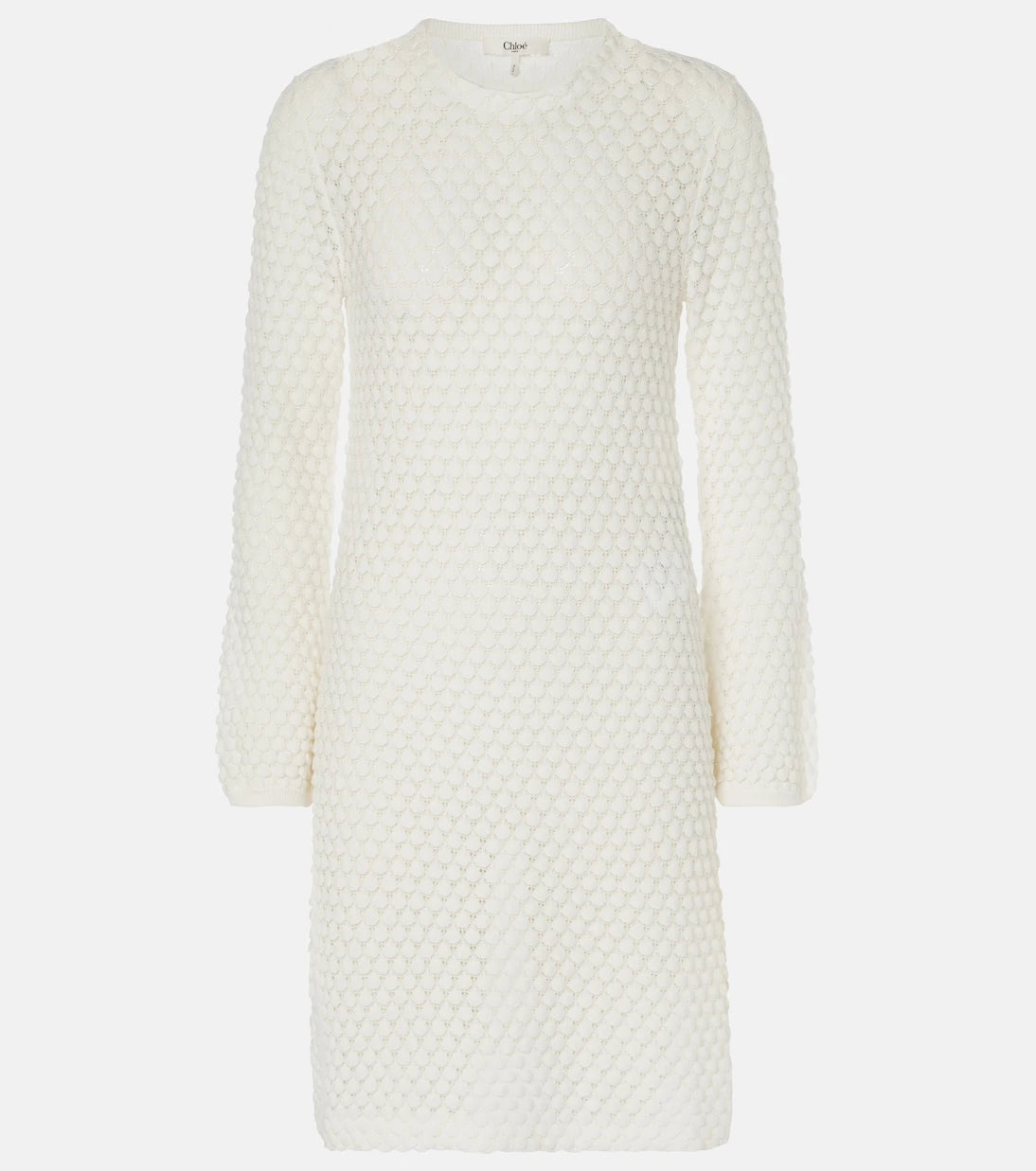 Chloé - Waffle-knit cotton sweater dress