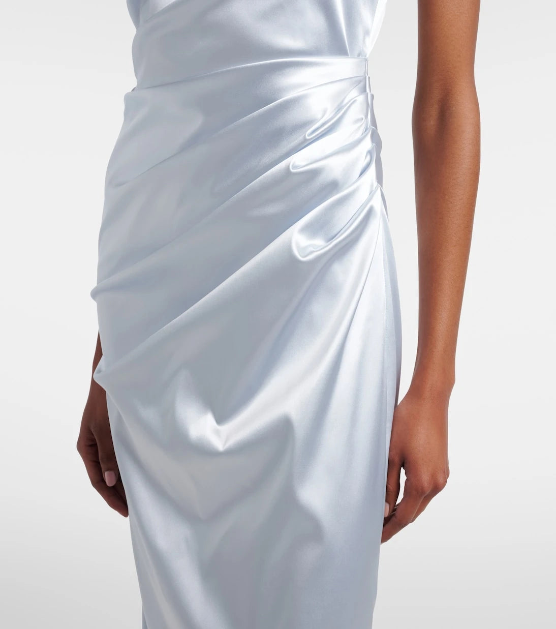 Dolce&Gabbana - Ruched one-shoulder satin cocktail dress