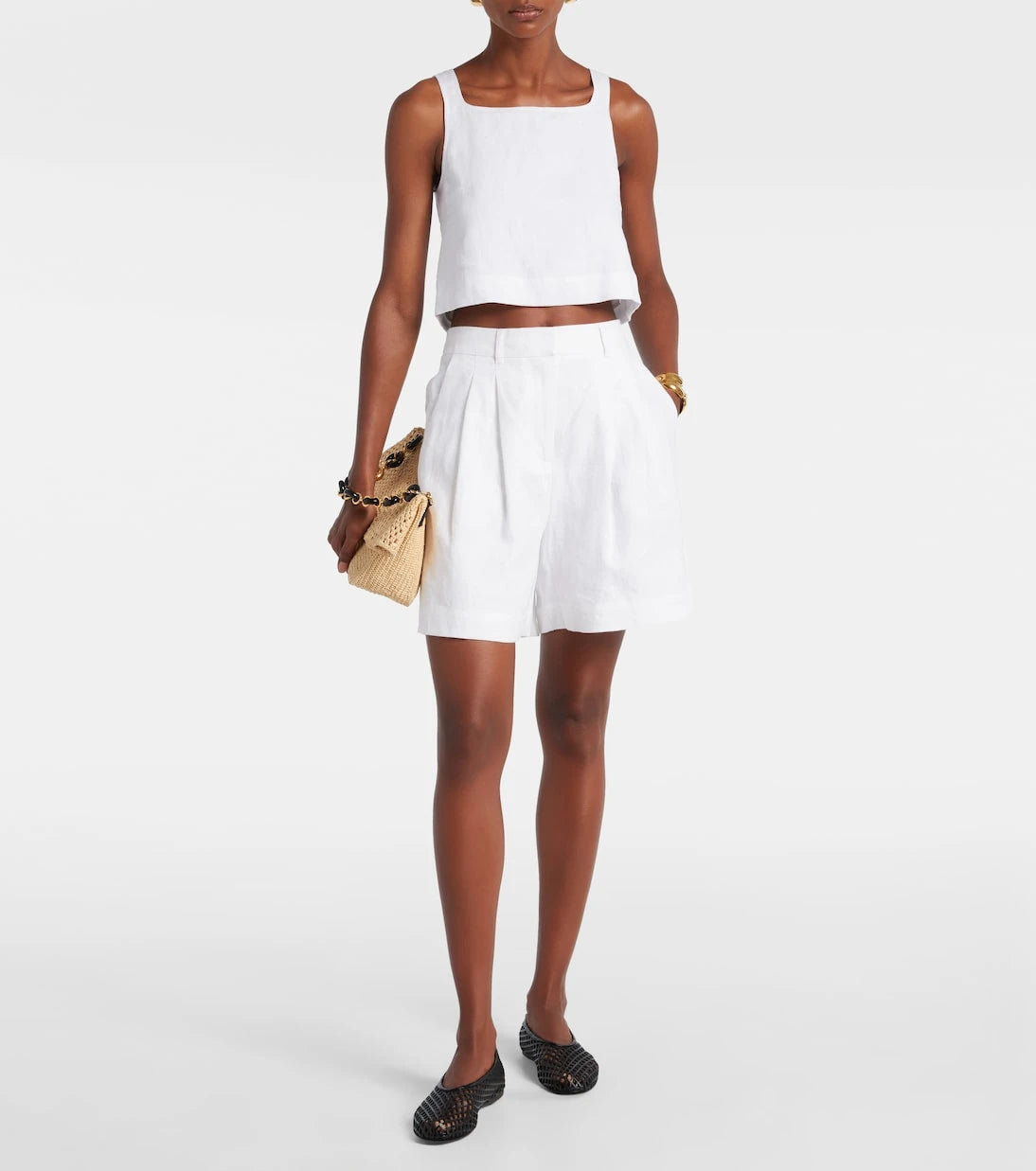 Posse - Marchello high-rise linen shorts