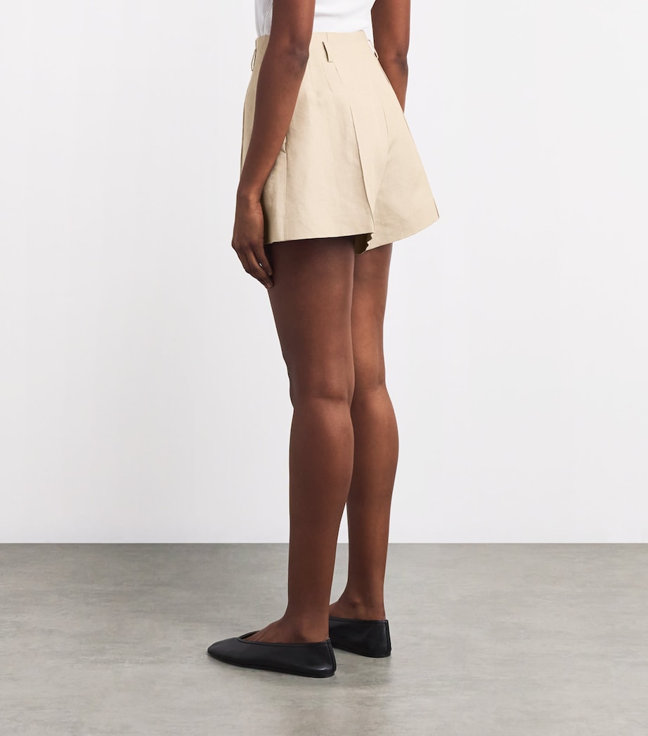 Neutral Marled Suit Shorts