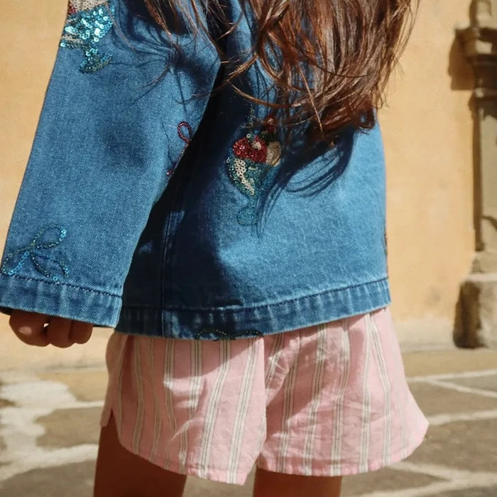 Детско дънково яке Konges Sløjd MAGOT SEQUIN DENIM JACKET GOTS