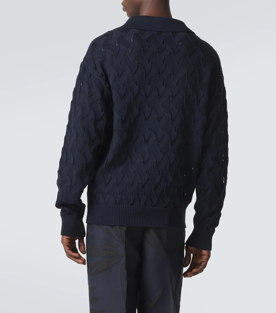 Dries Van Noten - Open-knit cotton polo sweater