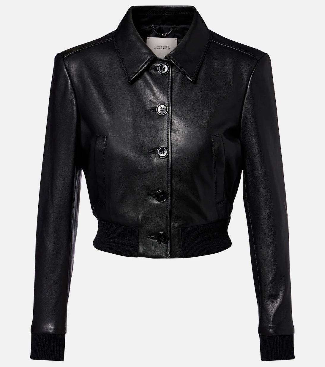 Dorothee Schumacher - Sleek Statement cropped leather blouson jacket