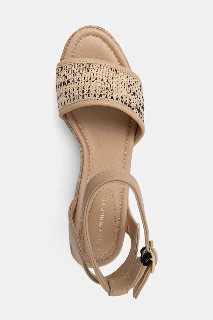Tommy Hilfiger HIGH WEDGE ESPAD RAFFIA Sandalet