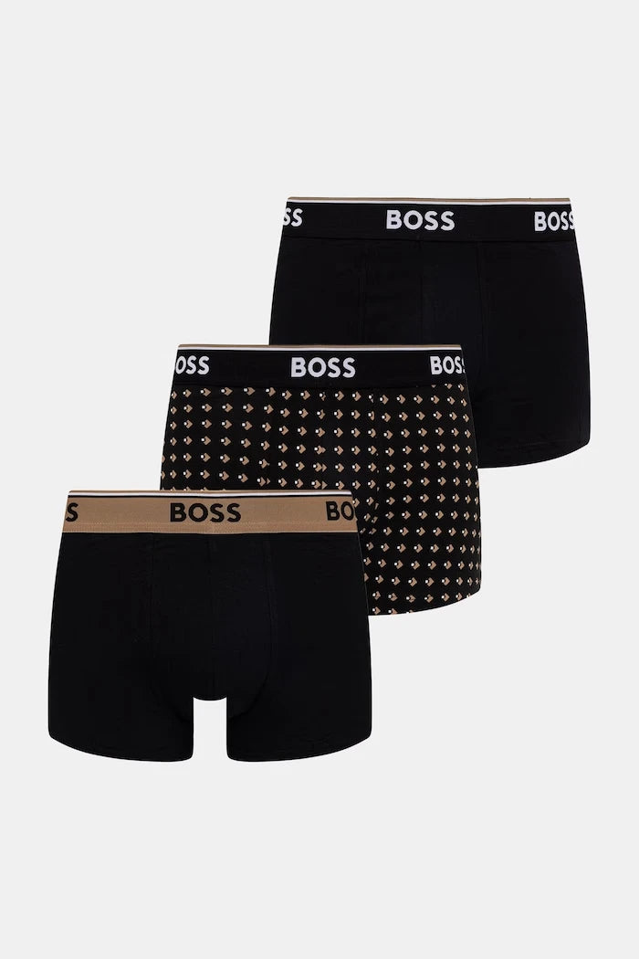 BOSS erkek pamuklu elastan boxer trunk 3P Power Desig 3 adet
