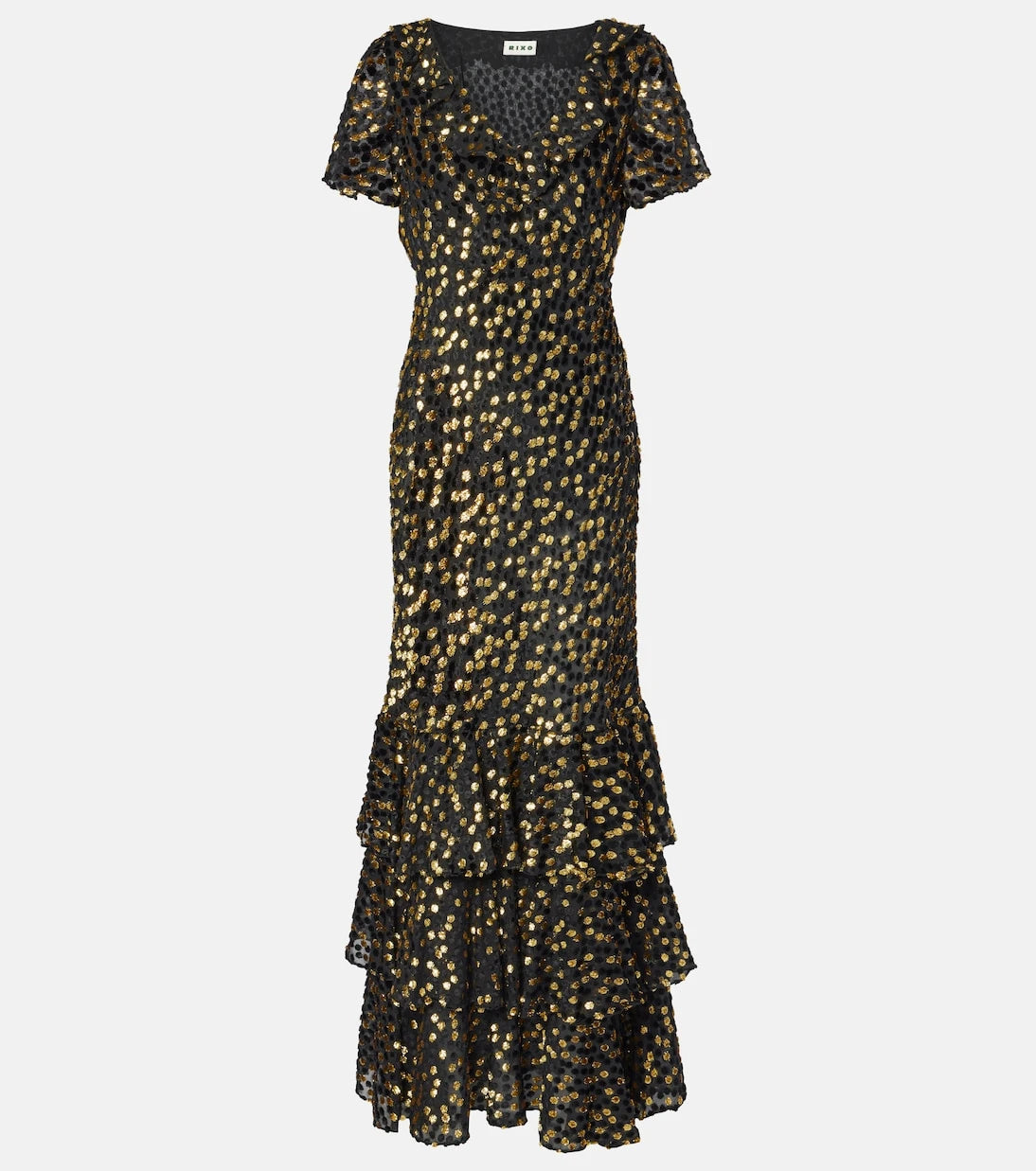 Rixo - Amelle embellished tiered maxi dress