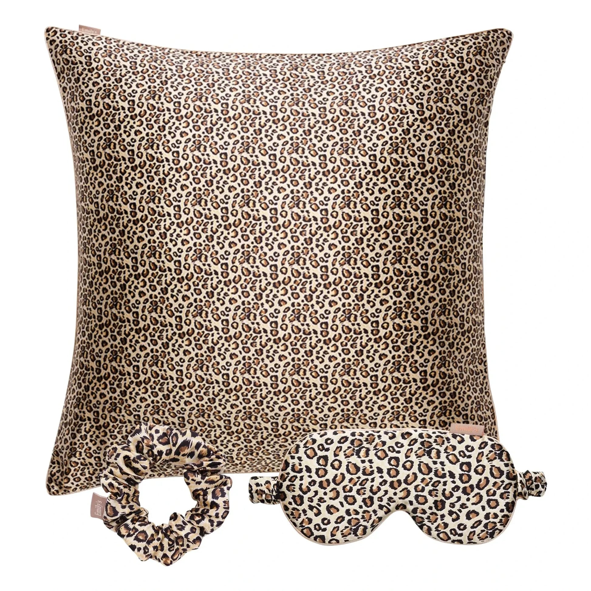 Emily's Pillow - Leopard-print mulberry silk sleep set