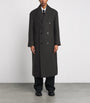 Black Boiled Wool Overcoat