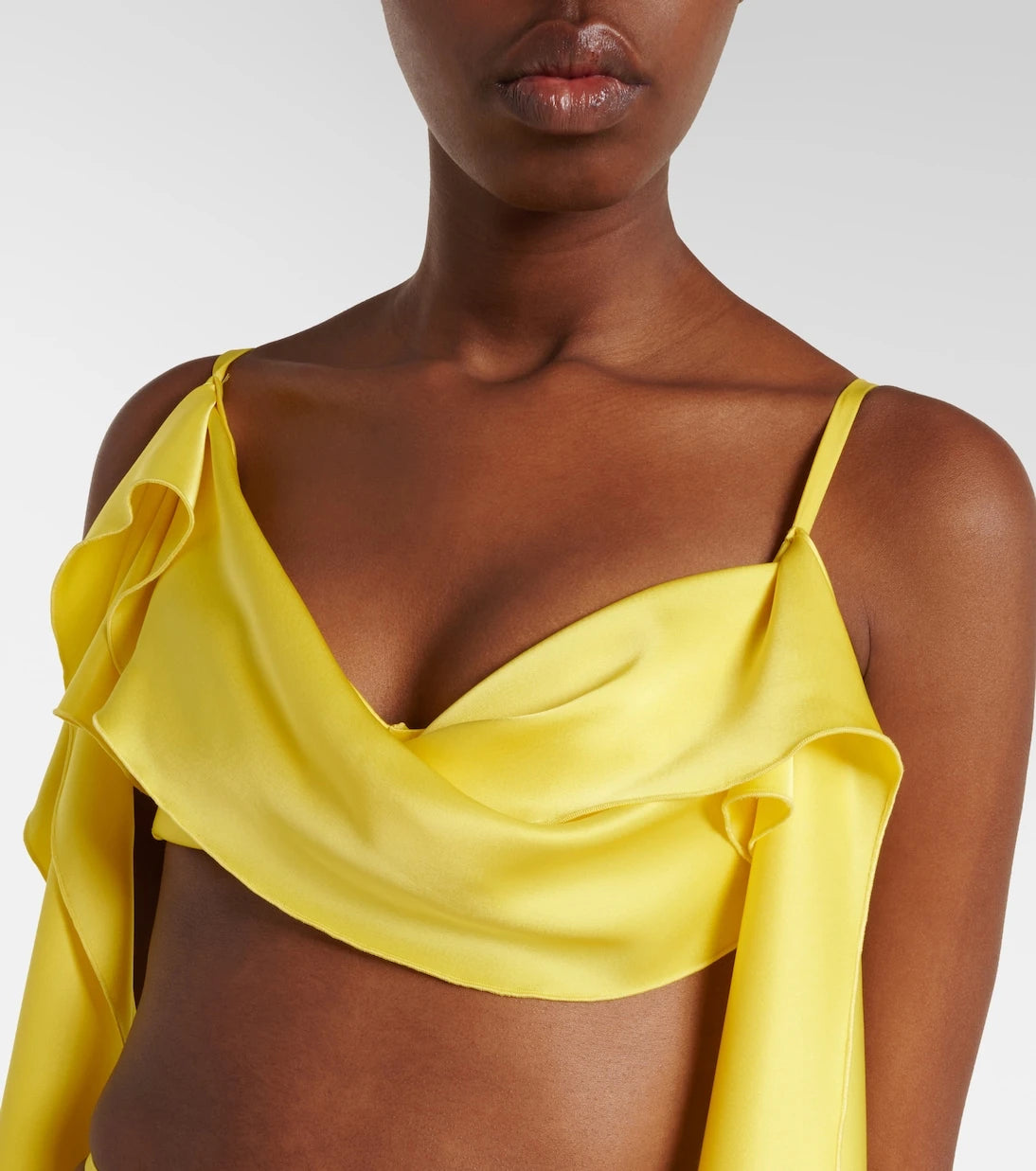 David Koma - Draped satin top and skirt set