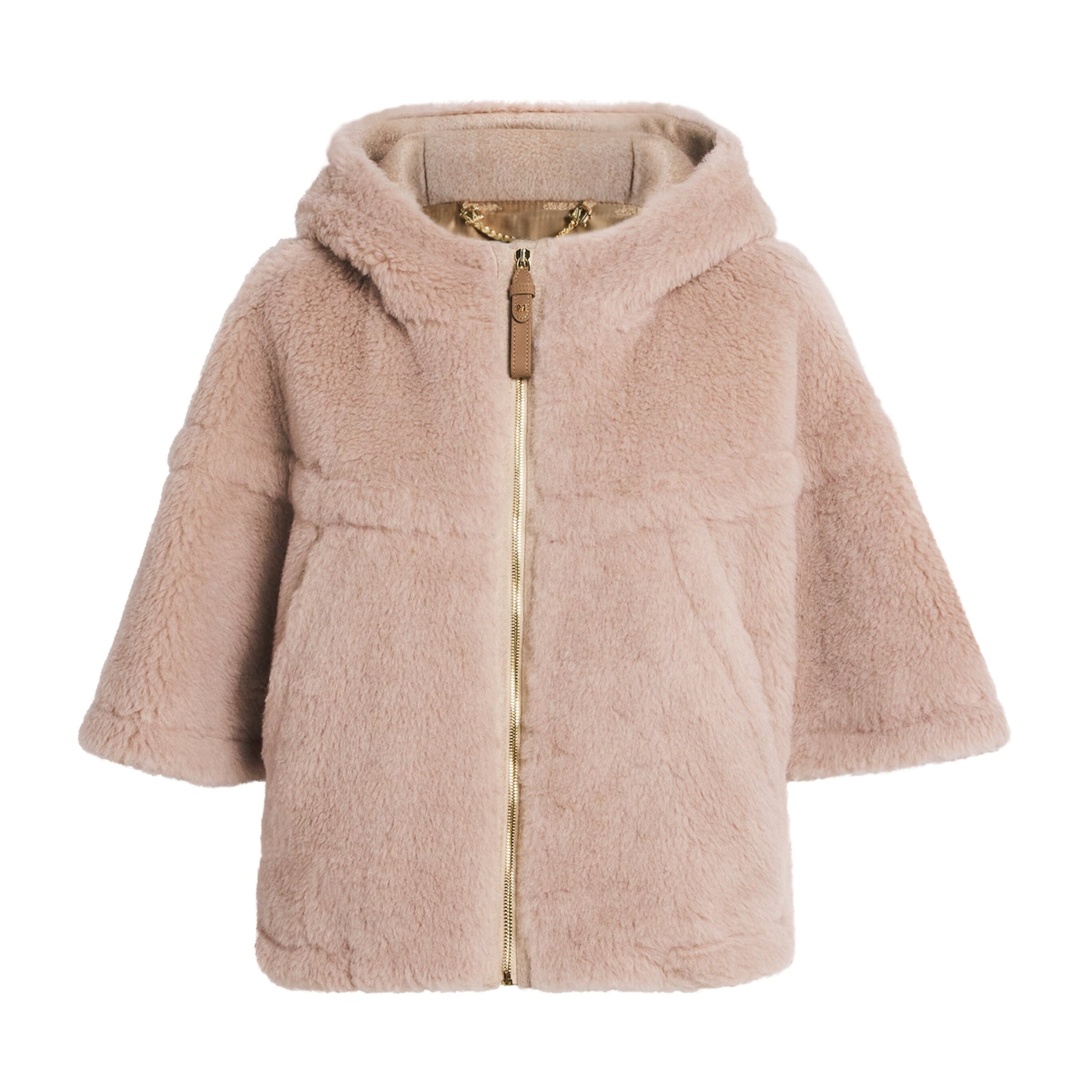 Alpaca-Wool-Silk Cape Poncho BEIGE