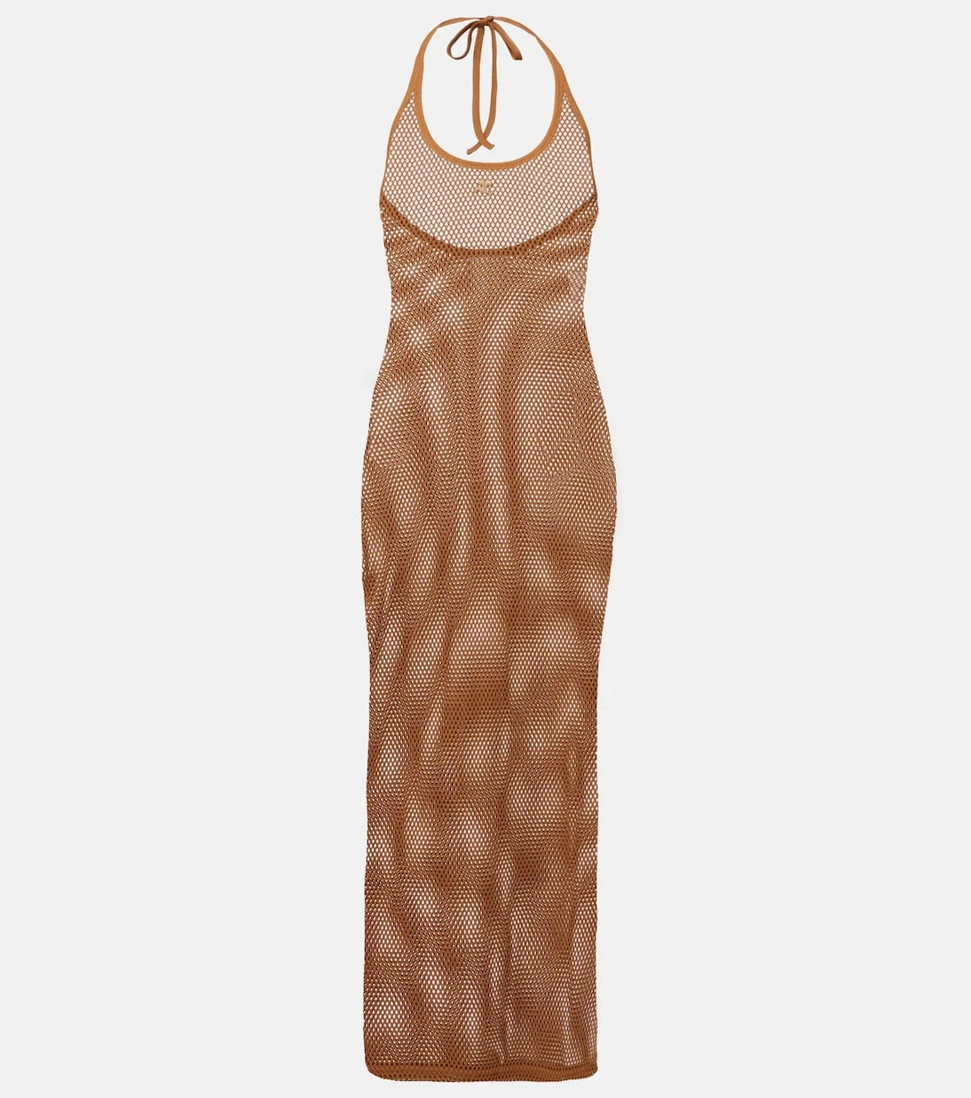 Courrèges - Sheer cotton mesh midi dress