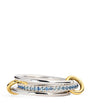 Sterling Silver, Yellow Gold and Sapphire Tigris Blue Ombré Ring
