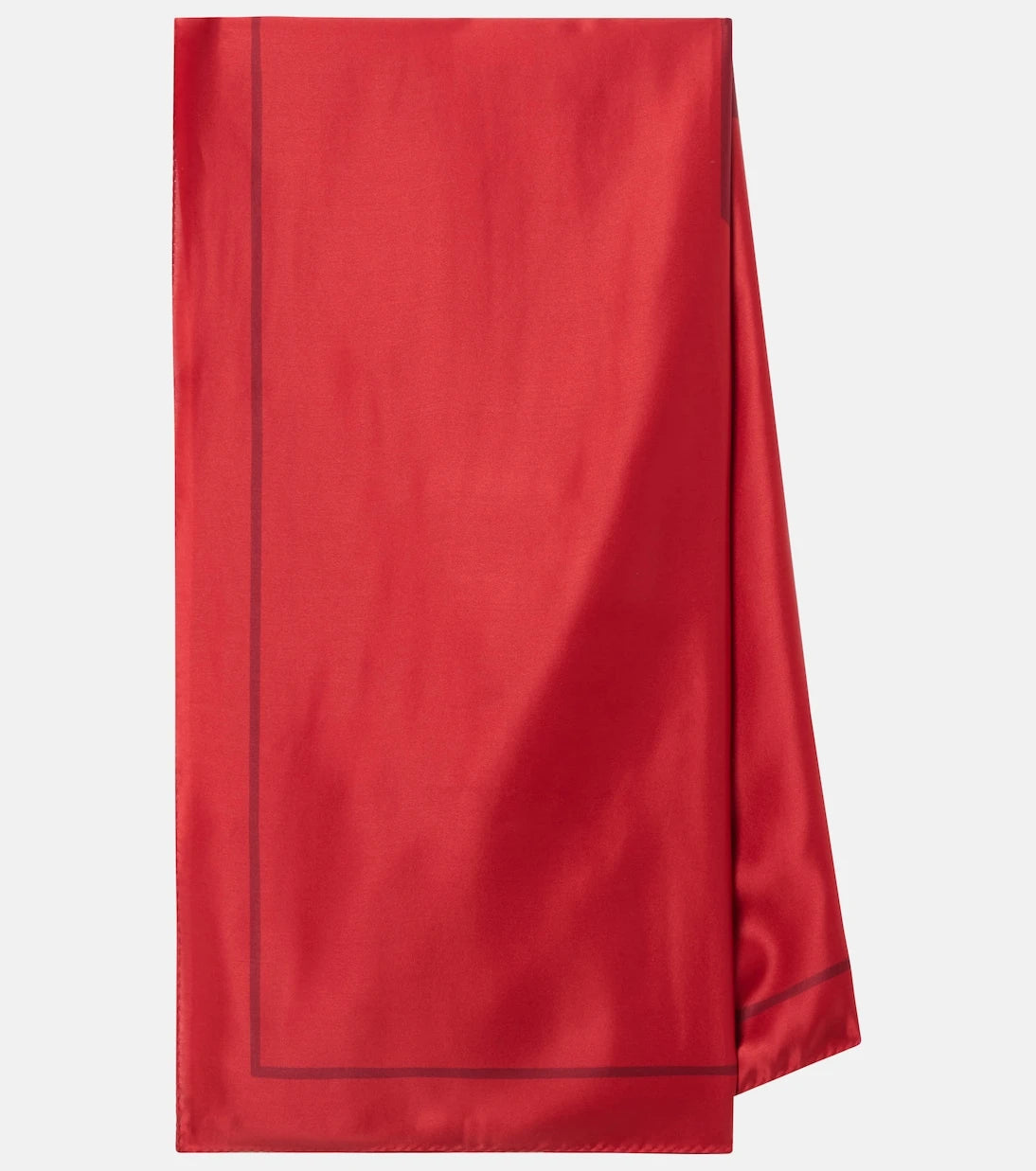 Saint Laurent - bufanda de seda charmeuse estampada de Cassandre