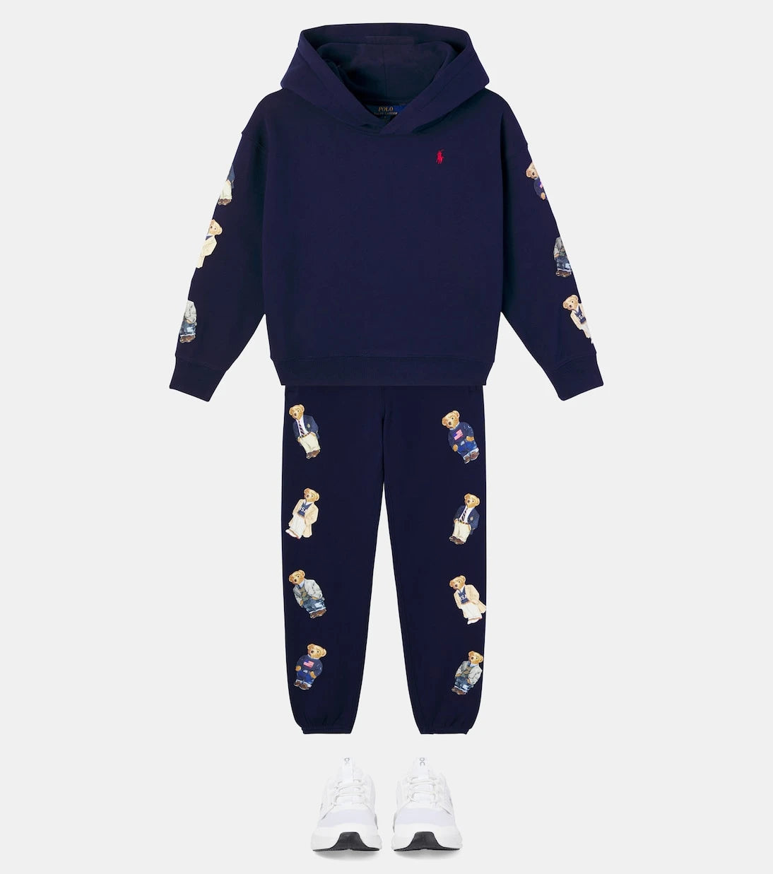 Polo Ralph Lauren Kids - بنطلون رياضي بطبعة من مزيج القطن