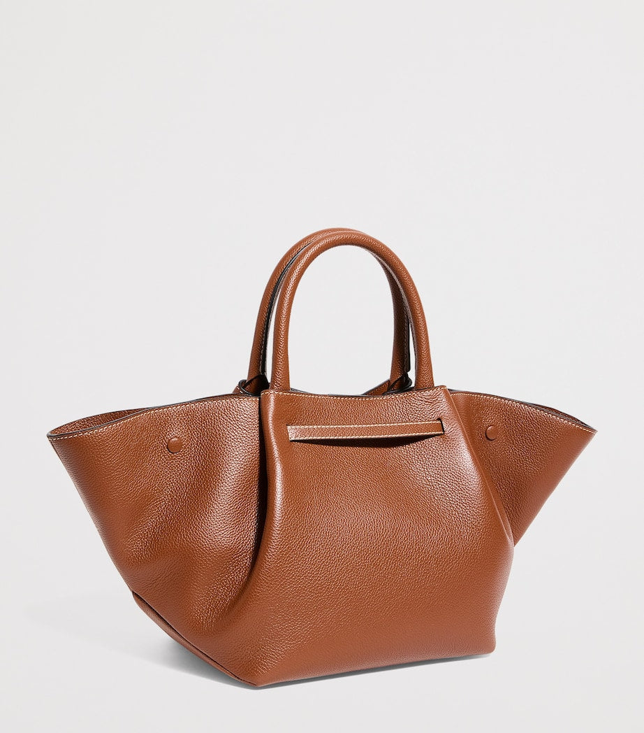 Demellier Brown Medium Leather New York Shoulder Bag
