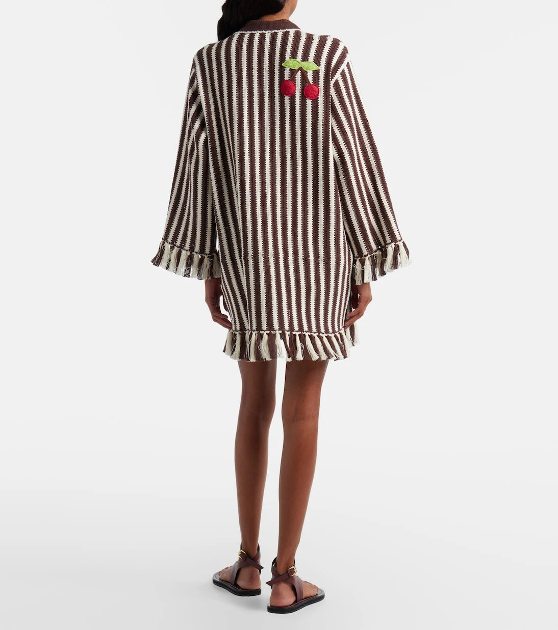 Alémais - Sundae crochet embroidered cotton kaftan