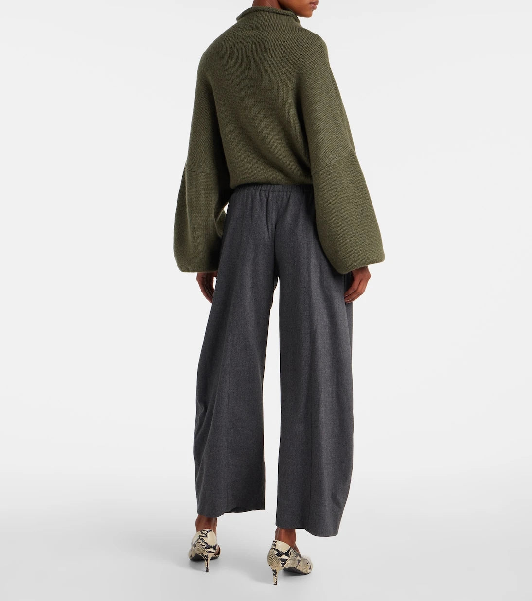Khaite - Clover wool barrel-leg pants