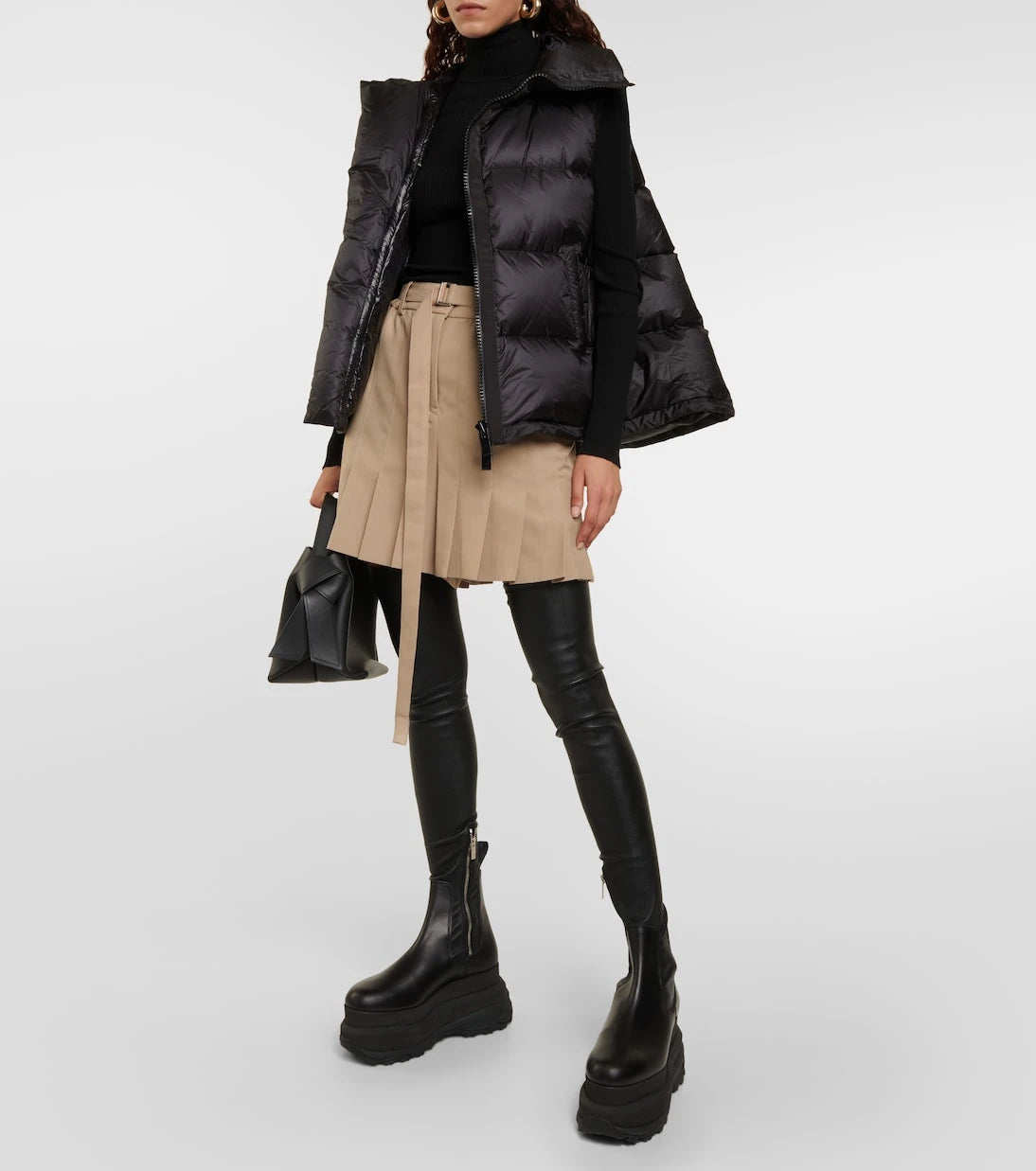 Sacai - Asymmetric quilted down vest