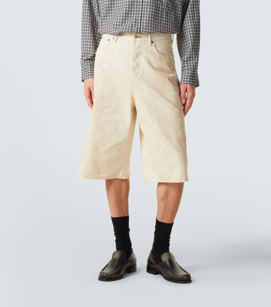 Acne Studios - شورت برمودا دينم باهت