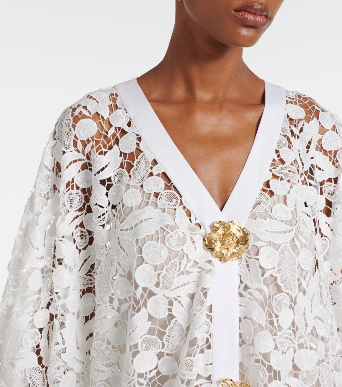 Oscar de la Renta - Lace guipure maxi dress