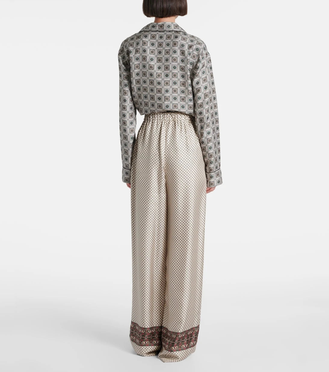 Loro Piana - Valerio printed silk twill wide-leg pants