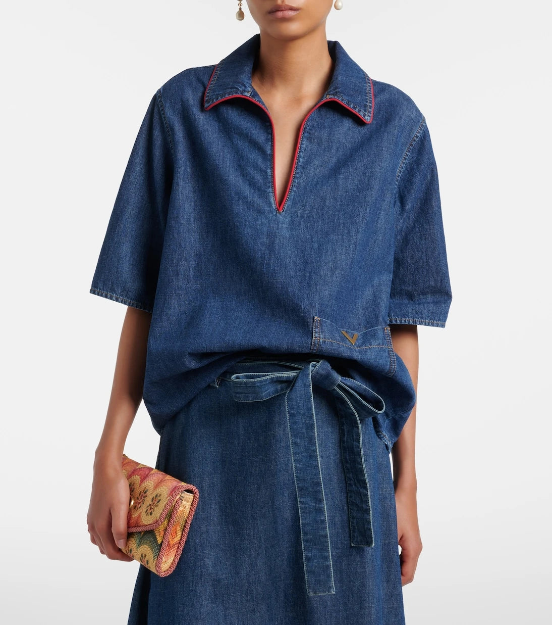 Valentino - VGold denim top