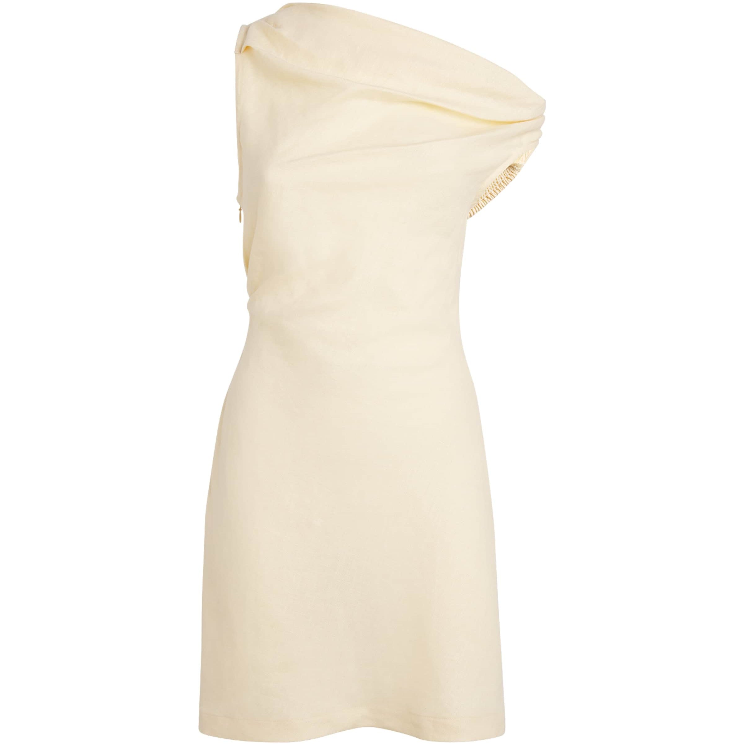 Faithfull the Brand Yellow Linen Suis Mini Dress