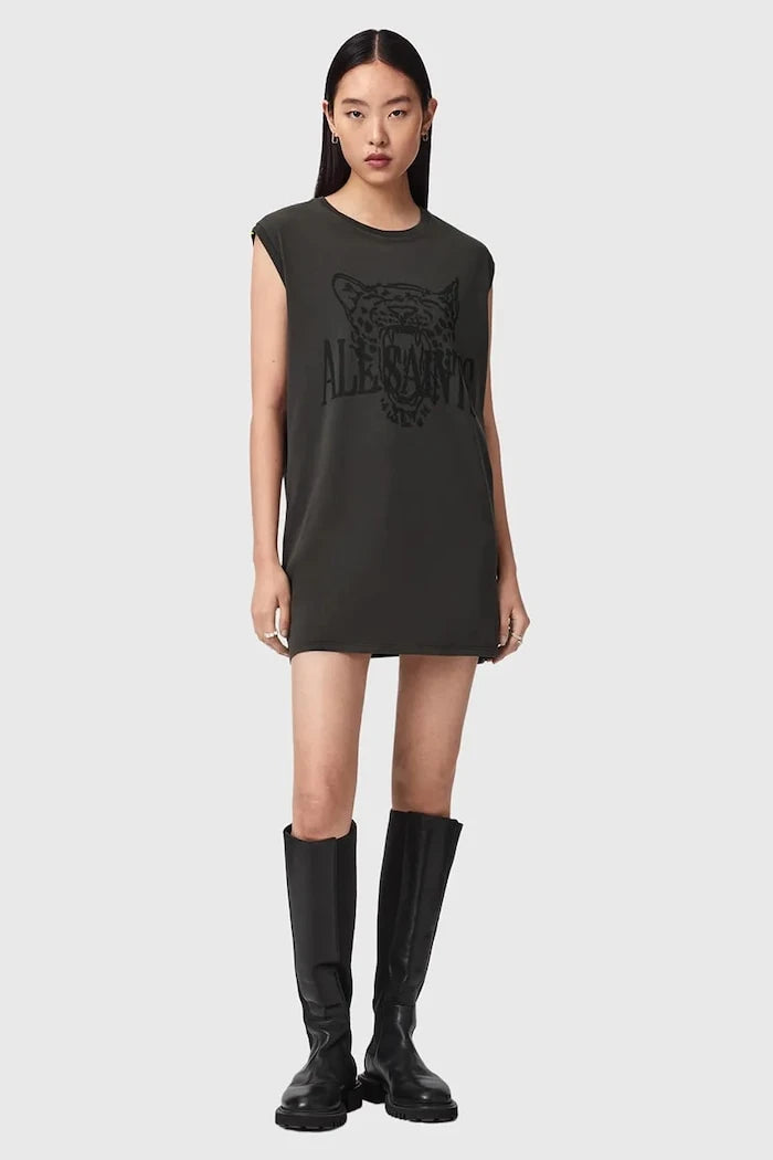 AllSaints рокля от памук WILD
