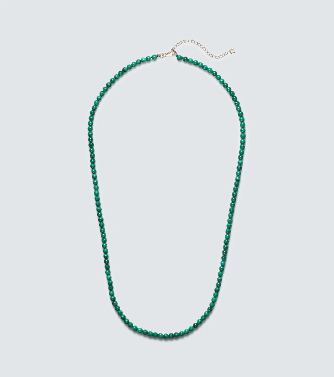 Mateo - 14kt gold beaded necklace with malachite