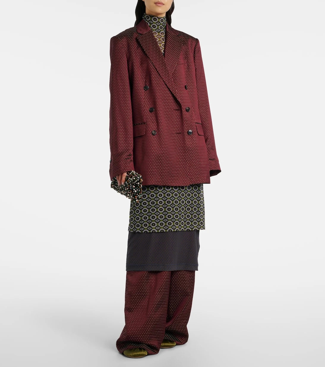 Dries Van Noten - Polka-dot double-breasted blazer