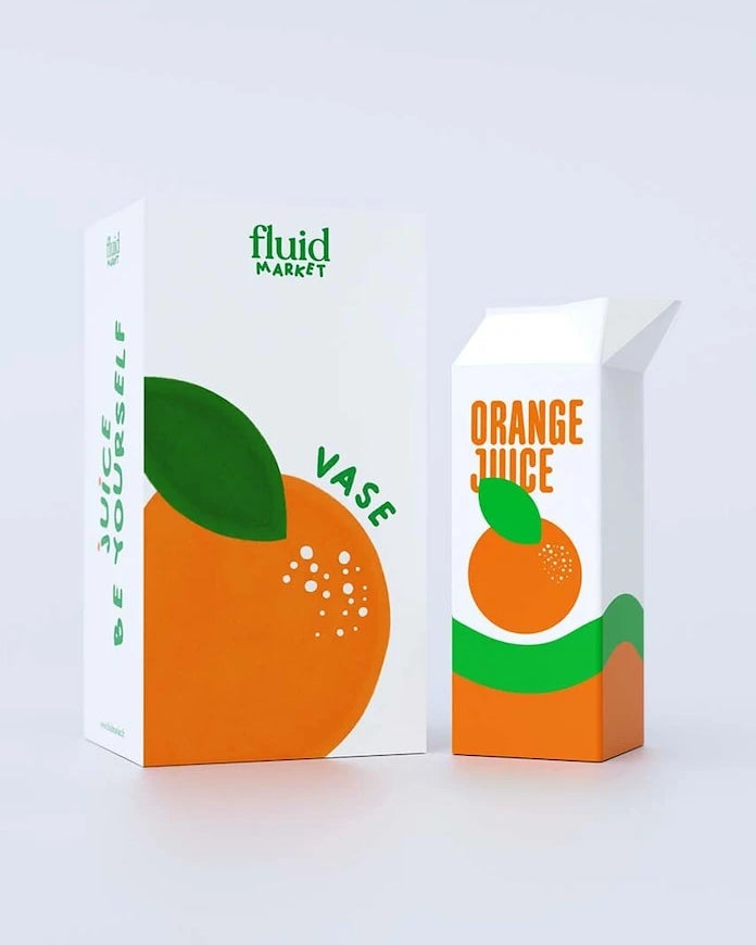 Fluid Market Orange Juice Dekoratif Vazo