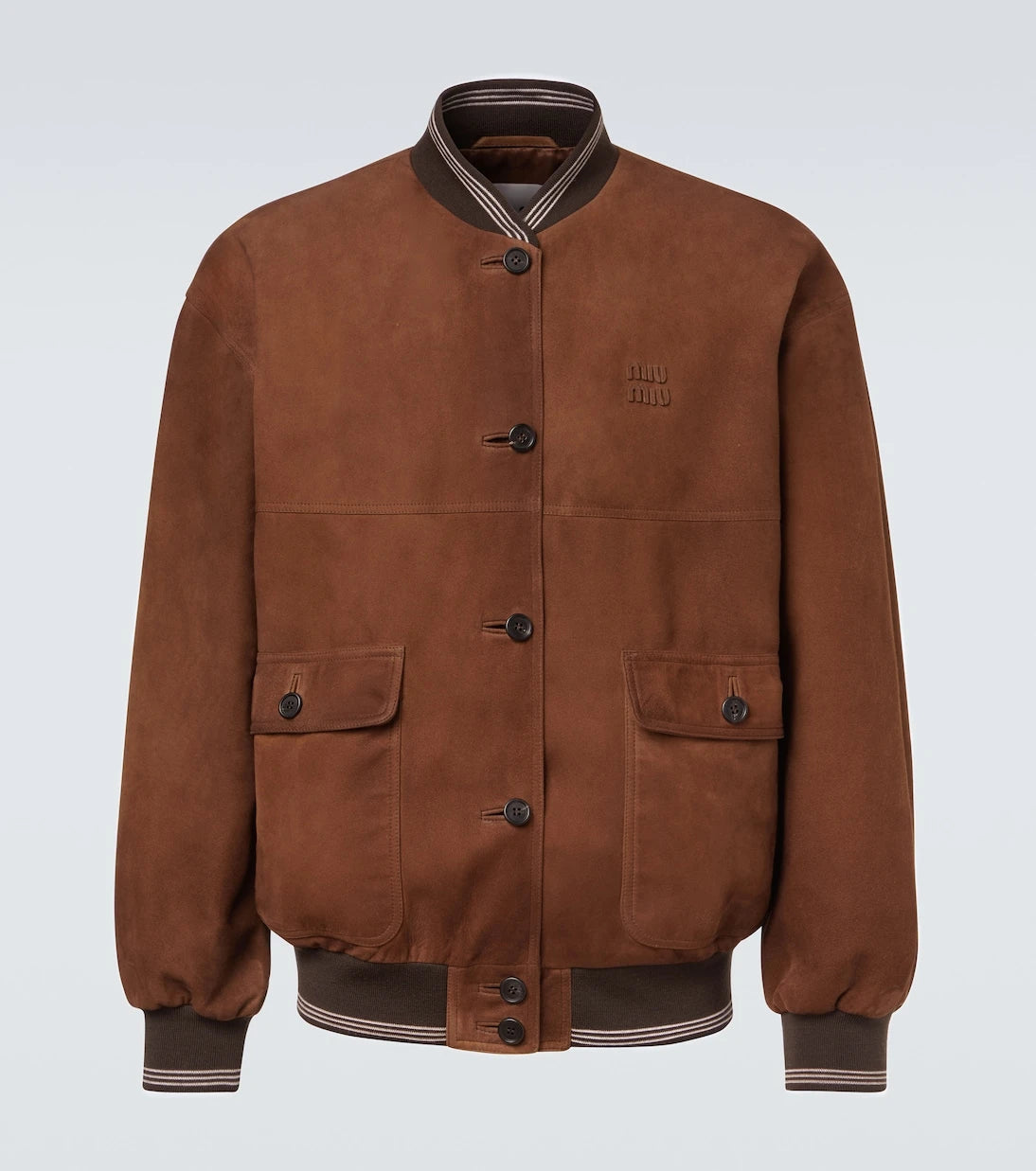 Miu Miu - Suede bomber jacket