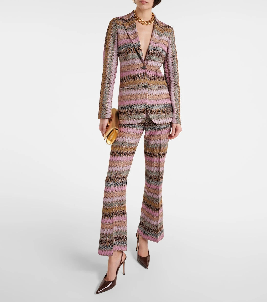 Missoni - Zig Zag metallic flared pants
