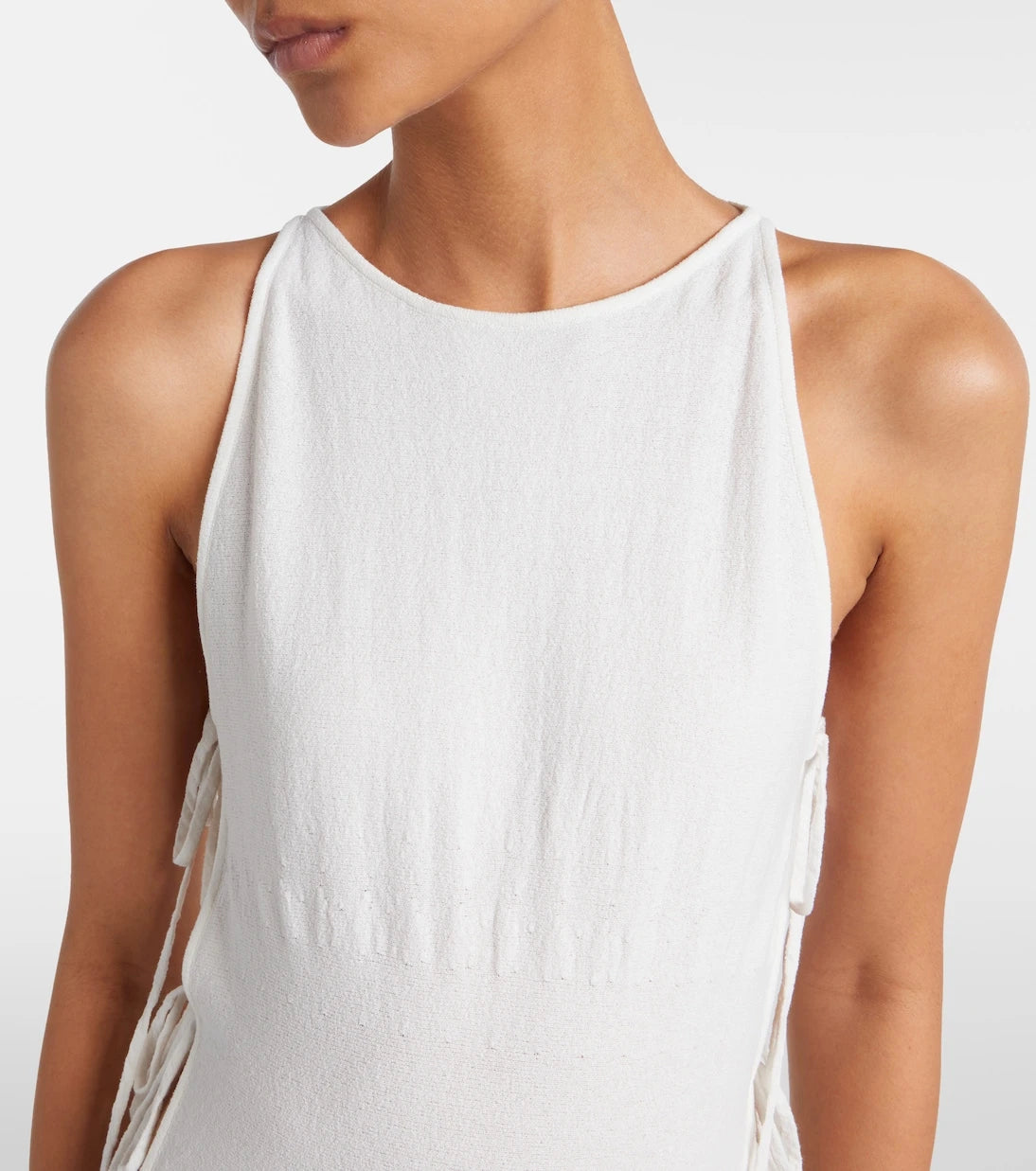 Alaïa - Cotton-blend crêpe maxi dress