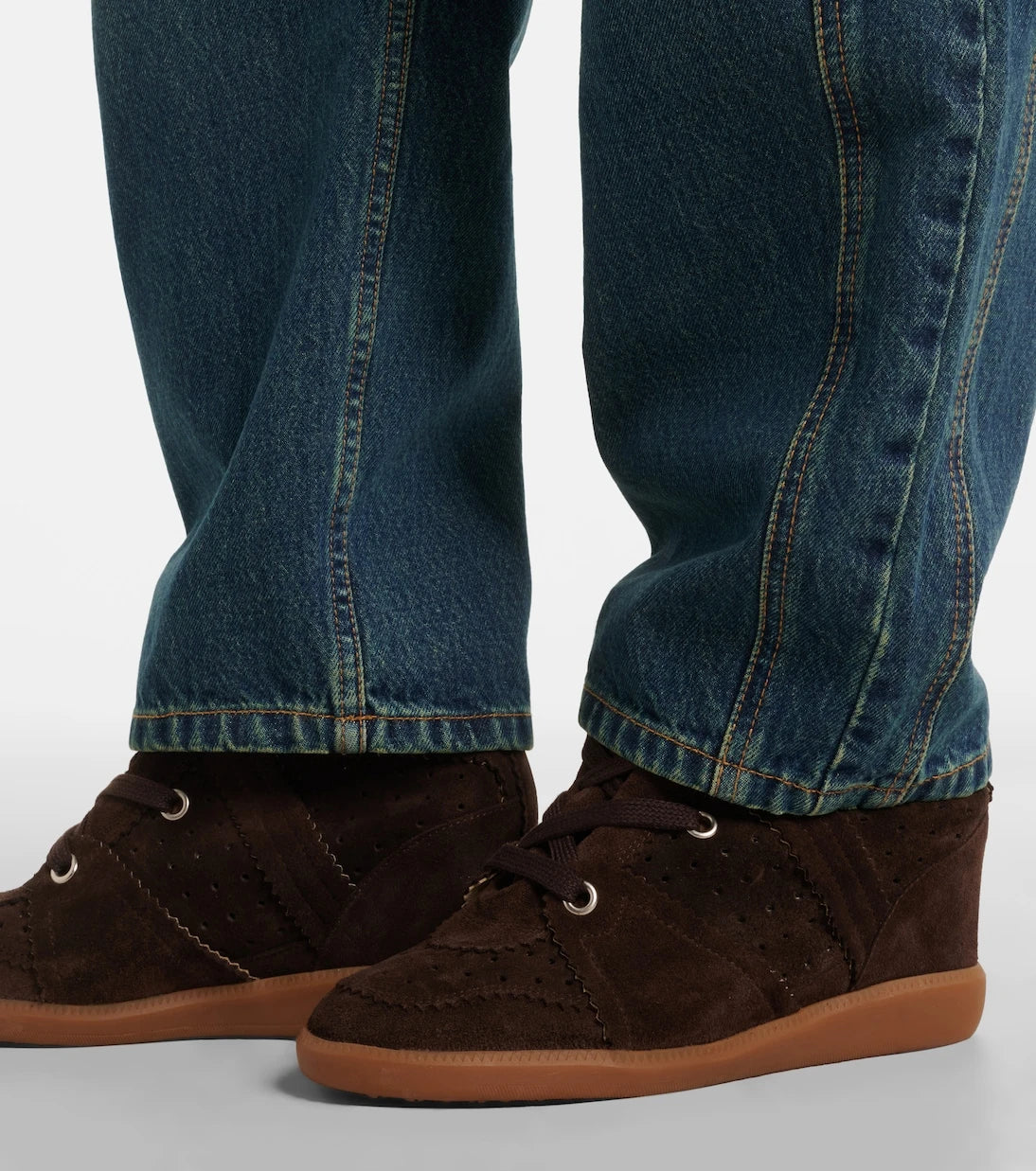 Isabel Marant - Bobby suede wedge sneakers