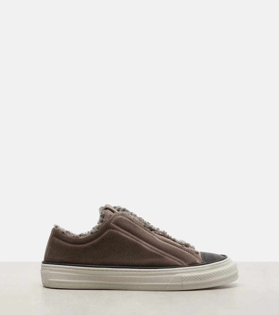 Brunello Cucinelli - Monili suede slip-on shoes