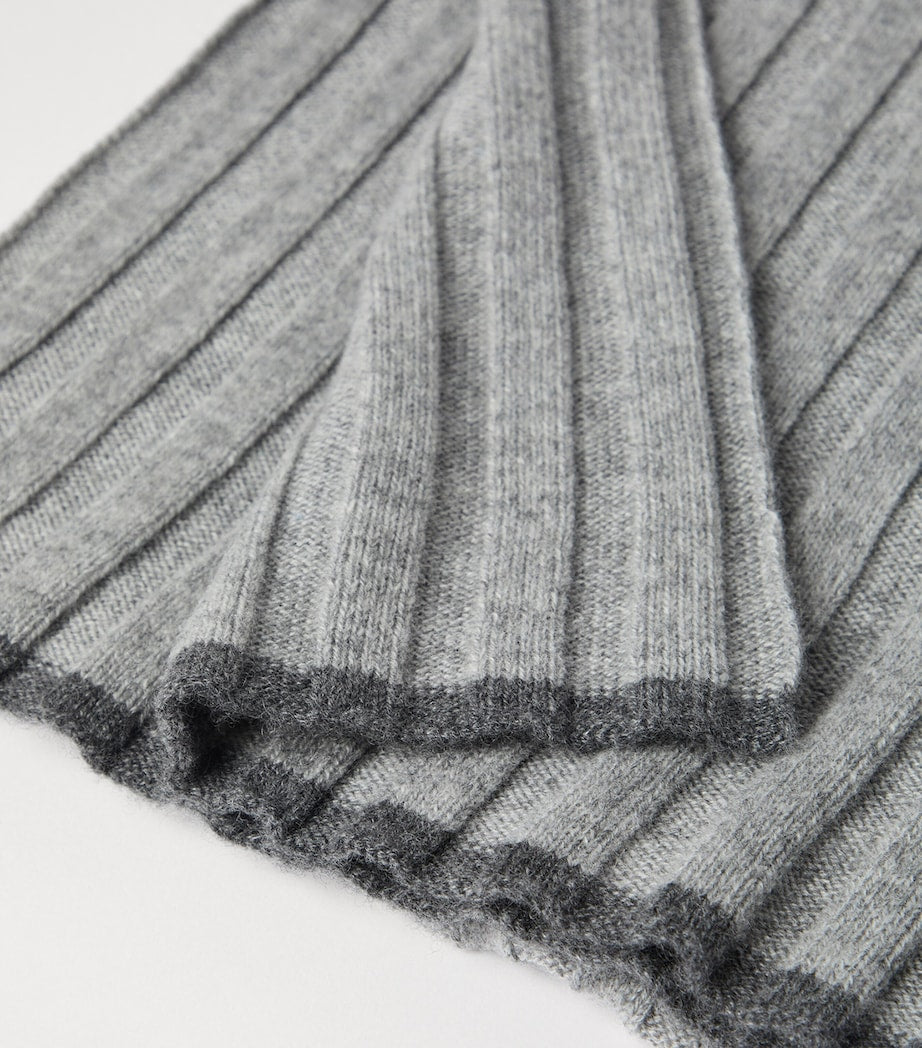 Cashmere Ribbed Scarf