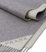 Prada Grey Cashmere Logo Scarf