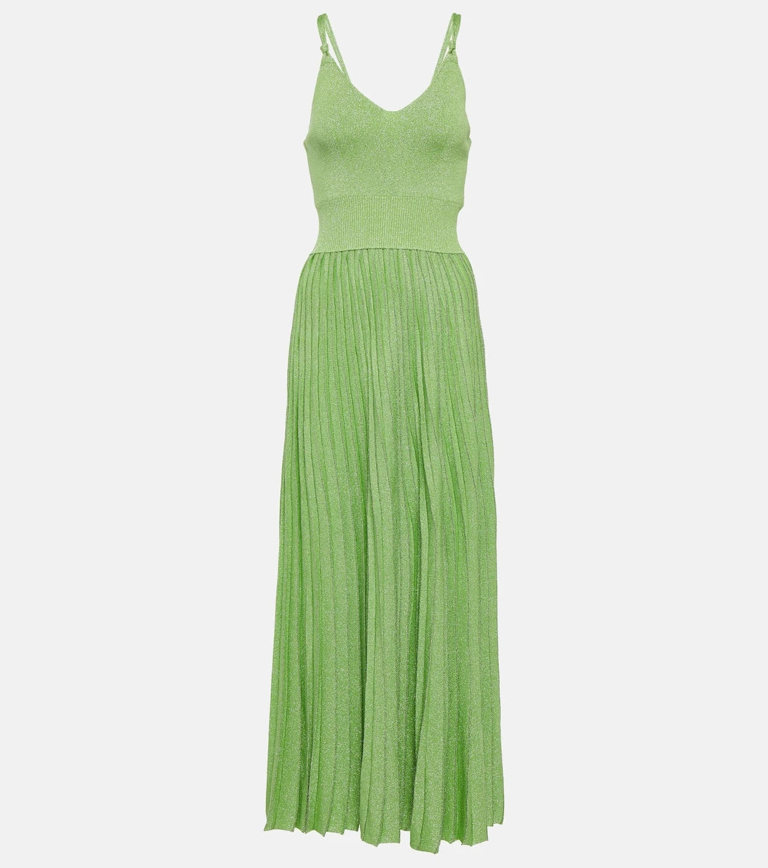 Proenza Schouler - Pleated metallic knit maxi dress