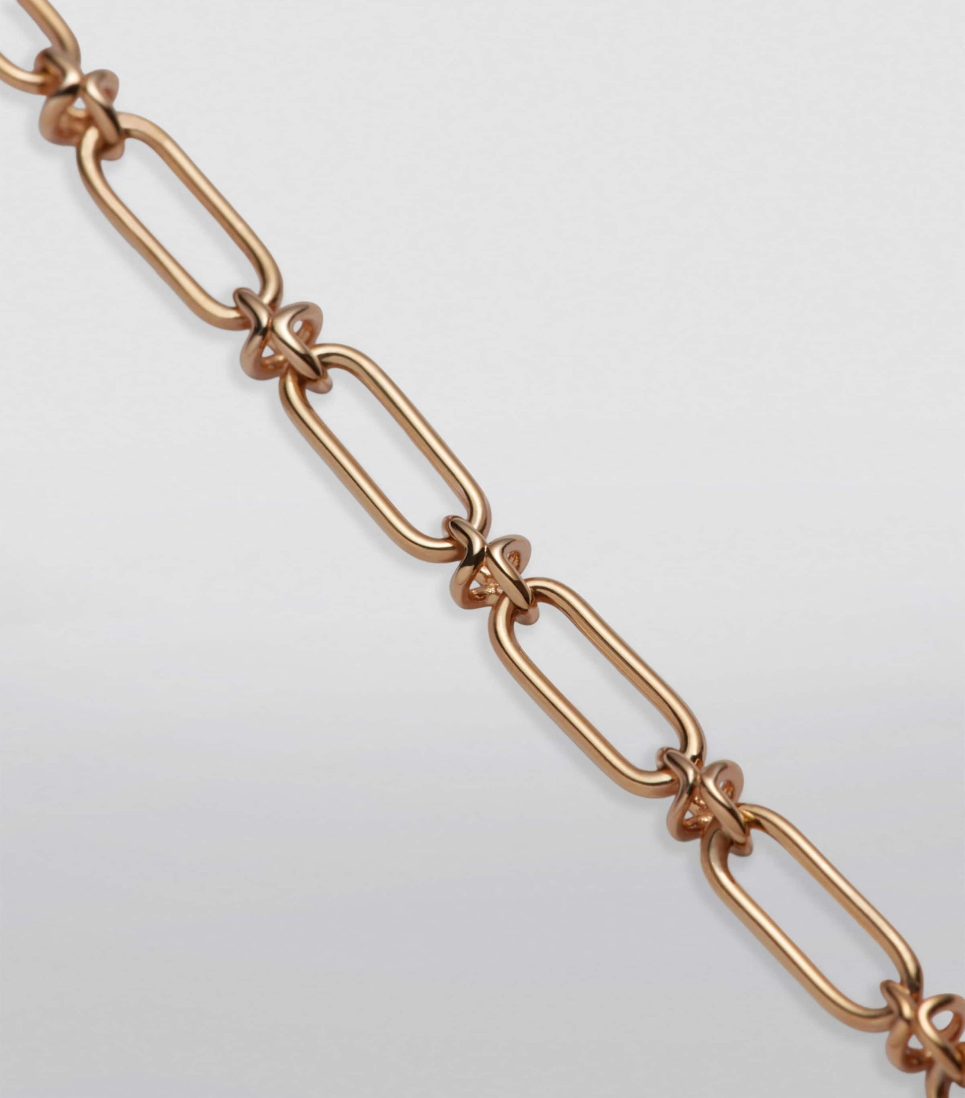 Yellow Gold Knuckle Classic Link Chain Necklace