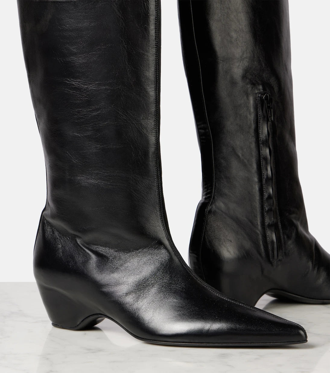 Khaite - Sybil 40 leather knee-high boots
