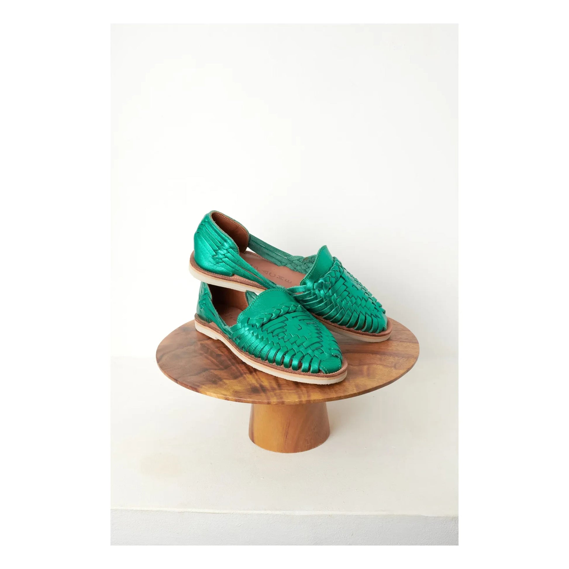 Mapache - Alegre Metallic Sandals | Emerald green